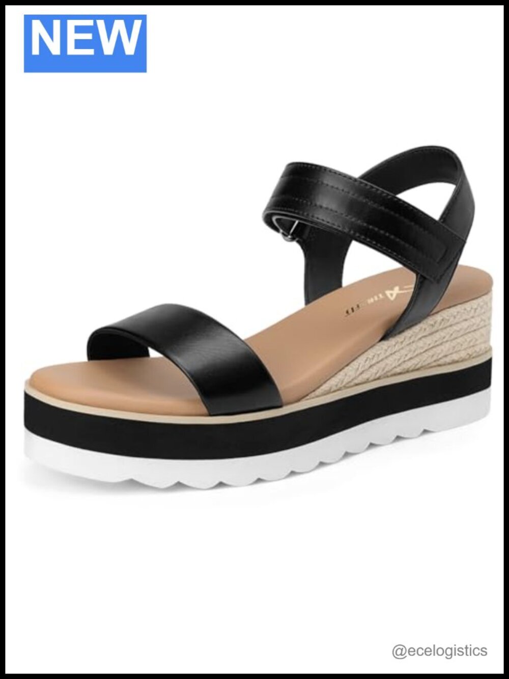 Women's Dressy Espadrille Platform Wedge Sandals with Adjustable Ankle Strap